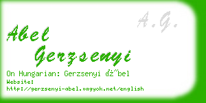 abel gerzsenyi business card